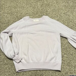 Nordstrom Lavender Crewneck Sweater with Balloon Sleeves